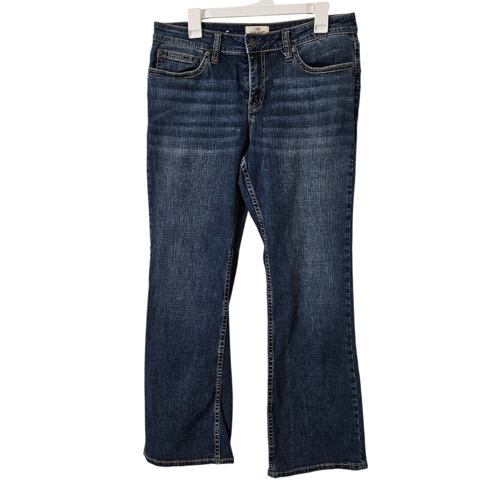 Shyanne Boot Cut Flare Medium Jeans Size 34x32 Blue Stretch, Cowgirl,Western